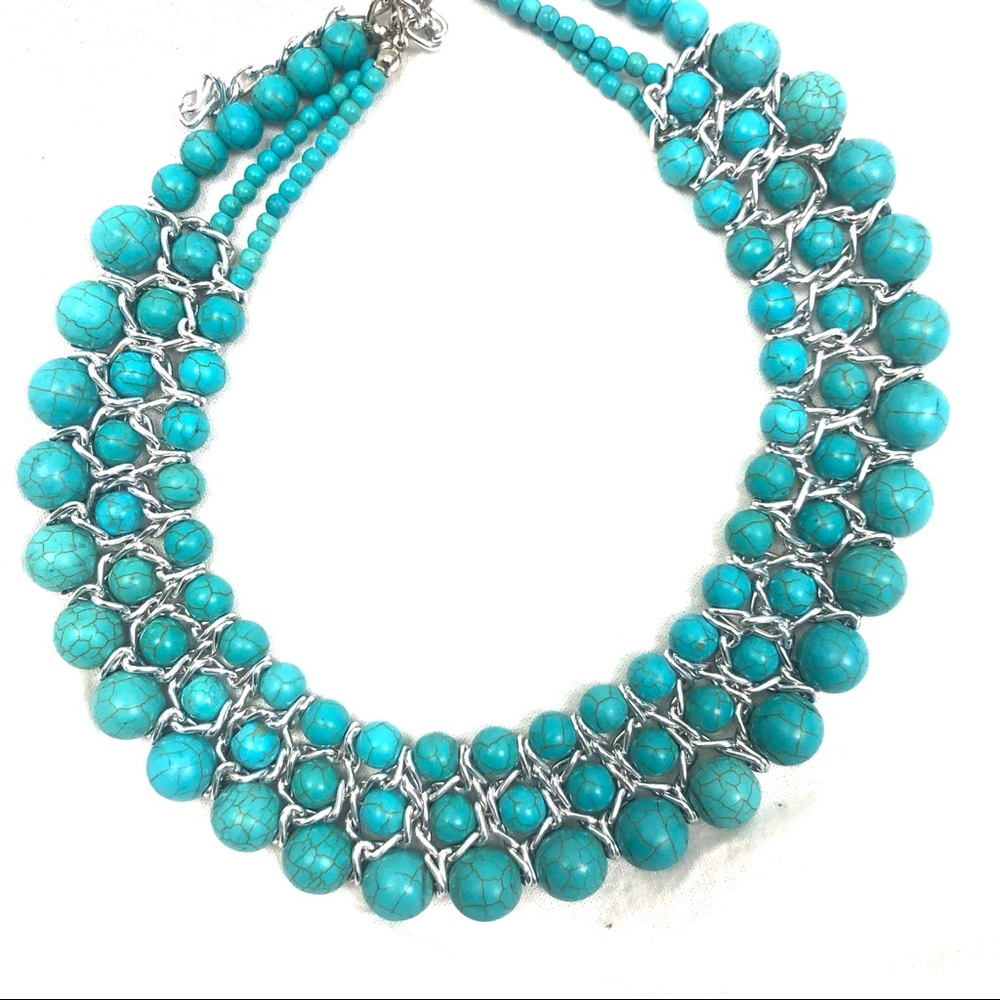 Turquoise statement necklace